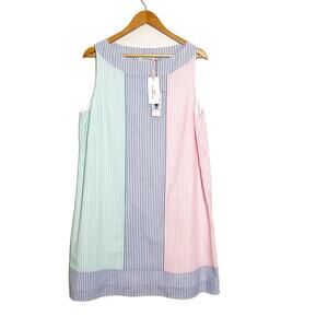 New with tag Vineyard Vines KY Derby Pastel Striped Sleeveless Preppy Mini Dress